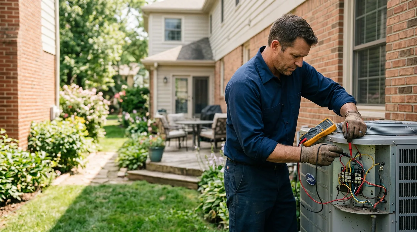 HVAC technician working near Grover, WY